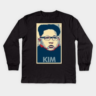 Kim Jong Un Political Parody Kids Long Sleeve T-Shirt